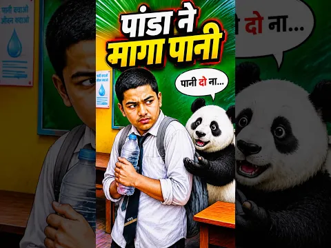 Panda 🐼ne Motu se manga pani 💦😂|| #schoollife #school #trending #shortsvideo #shortsfeed #shorts