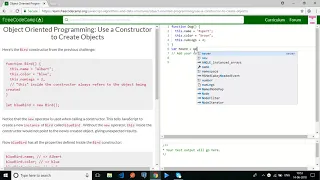 Object Oriented Programming Use a Constructor to Create Objects