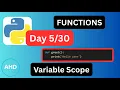 Python Made Easy Day 5 - Functions and Variables Scope