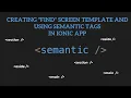 Creating find screen template using semantic tags in Ionic app