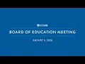 CCSD59 BOE Meeting - August 5 2026