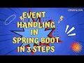 Event handling in spring boot in 3 simple steps in 5 minutes Event processing in spring boot