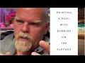 Painting a pool with bubbles on the surface