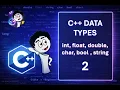 C for Beginners Data Types int float char bool string