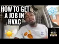 HOW TO GET A JOB IN HVAC