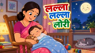 लल्ला लल्ला लोरी दूध की कटोरी 😴 | Lalla Lalla Lori Doodh Ki Katori | Hindi Lullaby | Baby Sleep Song