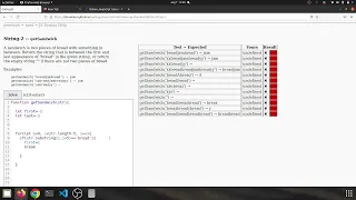 String 2 getSandwich javascript solution