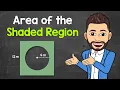 How to Find the Area of the Shaded Region Circle in a Square Math with Mr J