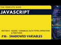 What is shadowed variable in JavaScript Hindi JavaScript The Complete Guide
