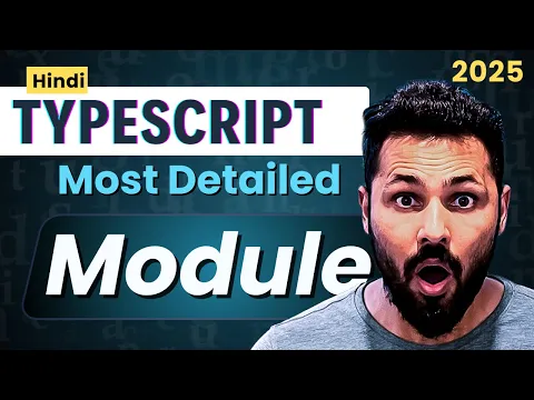 TypeScript Hindi Tutorial #27 Modules - YouTube thumbnail