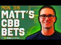 Top 3 NCAAB Picks Today Monday 23 College Basketball Betting Predictions