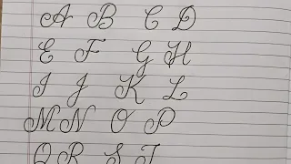 How to write fancy letters A to Z Stylish handwriting practice Cursive Ato Z