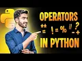Lecture 6 Learn Python Operators Fast Arithmetic Comparison Logical