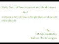 Core Java static and instance flow in parent child by M Srinivasreddy sir