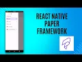 React Native Paper Framework like Material UI for React Native Expo