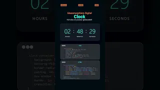 Digital Clock with Glowing Neon Effects CSS JavaScript Tutorial mzcode01