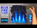 Blue Fire Flame Pattern Tie Dye Tutorial trasher inspired by Tali at Kulay