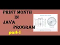 Print Month Project in Java
