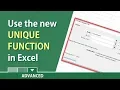 Excel UNIQUE Function - New dynamic array function by Chris Menard
