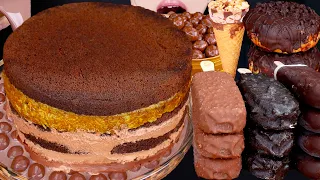 ASMR DUBAI CHOCOLATE CAKE MALTESERS ICE CREAM  DESSERT MUKBANG 두바이 초콜릿 먹방 チョコレート 咀嚼音 EATING SOUNDS