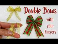 How to Make a Small Double Bow - Tie with your Fingers