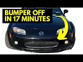 NC MX-5 Miata Front Bumper Removal Simple Easy Tach On Red