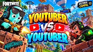 YOUTUBER vs YOUTUBER en FORTNITE 🔥 #fortnite #pvp #batalla #humor #gameplay