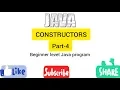 constructors Java program for beginner level part 4 Easy Learning Genius