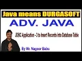 Adv Java Tutorials JDBC JDBC Application - 2 to Insert Records into Database Table