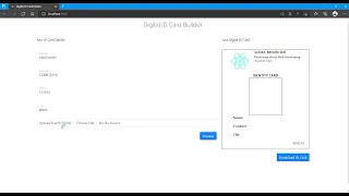 ID CARD generater download I d card also made in Reactjs HTML CSS JAVASCRIPT