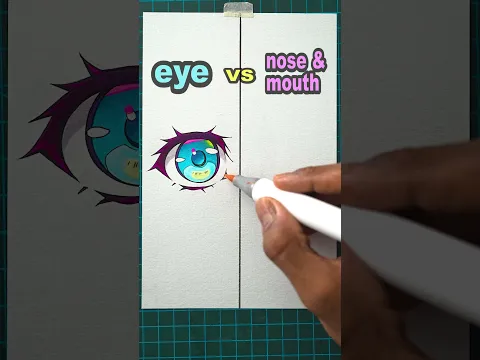 anime EYE vs NOSE & MOUTH drawing!