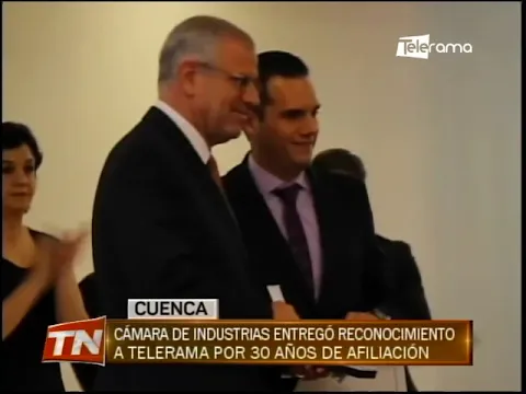 Cámara de Industrias entregó reconocimiento a Telerama por 30 años de afiliación 
