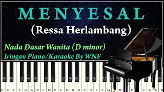 ressa herlambang menyesal piano karaoke versi wanita