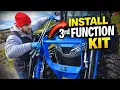 LS MT473 Tractor 3rd Function Kit Install Grapple Setup How-To
