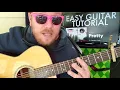 Landon Cube, 24kGoldn - Pretty // guitar lesson beginner tutorial fingerstyle chords acoustic guitar