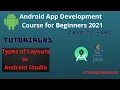 Layouts in Android Studio 2021 Linear Relative Layouts Tutorial in Urdu Android App Course 2021
