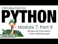 Python Fall 2024 Module 7-9 Advanced Calculator Review Walkthrough