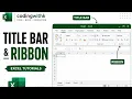 Excel Basics Title Bar Ribbon Explained Beginner Tutorial