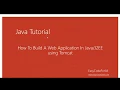 Web Application How To Build Web Application In Web Application and Tomcat Web App