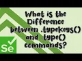 What is the Diff between typeKeys and type Commands Selenium Interview Q A Under 60 Seconds
