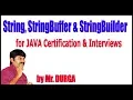 String StringBuffer StringBuilder for JAVA Certification Interviews