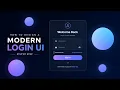 How to Create a Modern Login UI with Glowing Circle Effects HTML CSS