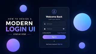 How to Create a Modern Login UI with Glowing Circle Effects HTML CSS