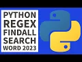 Python Programming - Beginners Regex Findall String Search 2023