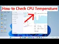 How to Check CPU Temperature on Windows