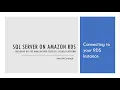 Connecting To Your RDS Instance