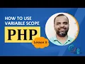 How to use Variable Scope in PHP PHP Lesson 3 PHP Tutorial For Beginners in Hindi