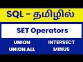 SET Operators in SQL UNION UNION ALL INTERSECT MINUS