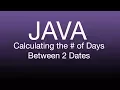 Java Calculate Days between Two Dates Tutorial