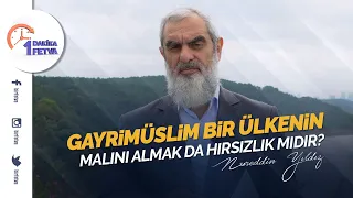 Gayrimüslim bir ülkenin malını almak da hırsızlık mıdır?
